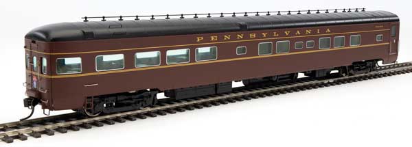 WalthersProto 85' Pullman-Standard Bedroom-Buffet-Lounge-Observation - LED Lighting -- Pennsylvania Railroad View Series w/Standard Tail Sign - 920-15760