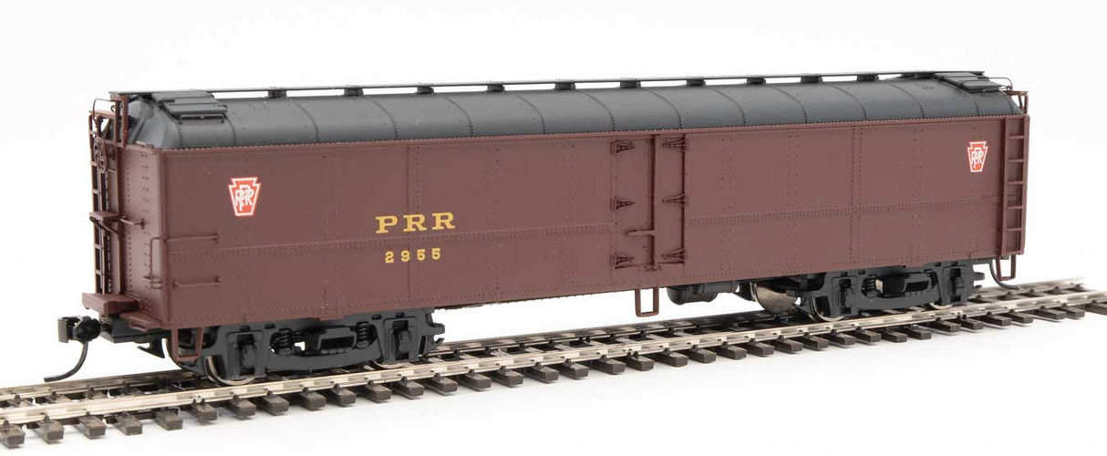 WalthersProto 50' Pennsylvania Class R50b Express Reefer -- Pennsylvania Railroad #2955 (Tuscan, black, Keystone Logos, gold) - 920-17230