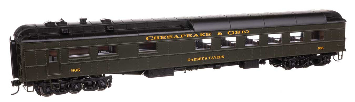 WalthersProto HO 82' Pullman-Built Heavyweight 36-Seat Diner - Ready to Run -- Chesapeake & Ohio (C&O) (Green) #965 Gadsby's Tavern