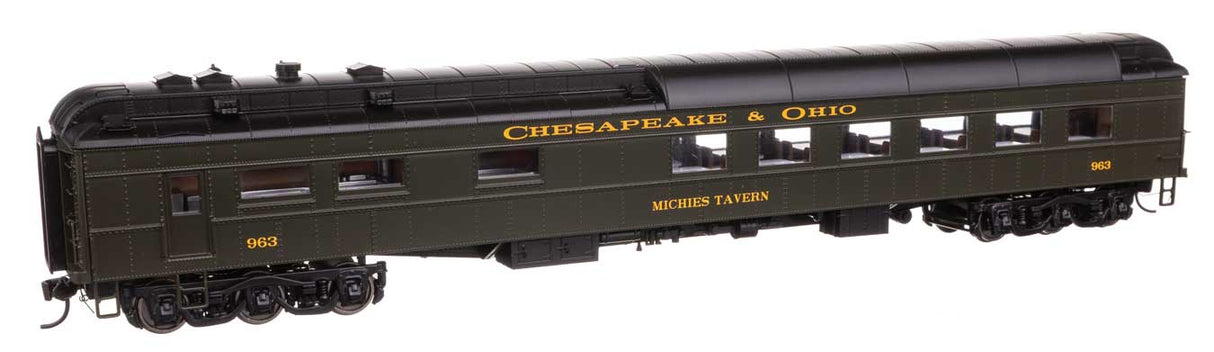 WalthersProto HO 82' Pullman-Built Heavyweight 36-Seat Diner - Ready to Run -- Chesapeake & Ohio (C&O) (Green) #963 Michies Tavern