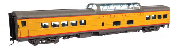 WalthersProto 85' American Car & Foundry Dome Coach -- Union Pacific Standard with Decals (yellow, red, gray trucks)
