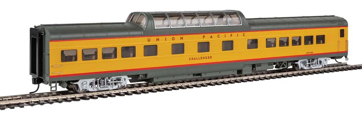 WalthersProto HO 85' ACF Dome Coach - Lighted - Union Pacific(R) Heritage Fleet -- Challenger UPP #7015; Late w/printed name & number