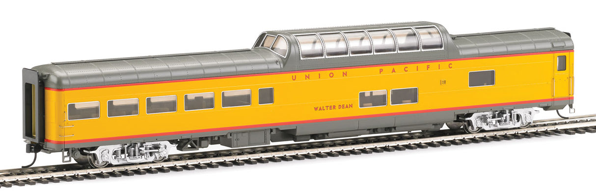 WalthersProto HO 85' ACF Dome Lounge - Lighted - Union Pacific(R) Heritage Series -- Walter Dean; Early w/printed name, number decals