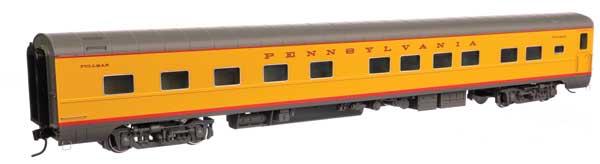 WalthersProto 85' Pullman-Standard Plan #4140 Rapids Series 10-6 Sleeper -- Pennsylvania Railroad Standard with decals (UP yellow, red)