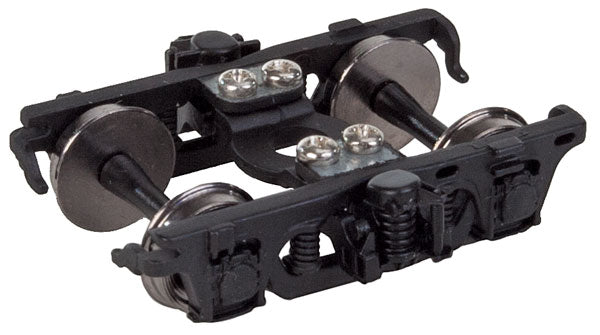 WalthersProto Milwaukee Road 8' Nystrom Trucks w/Disc Brake -- Black - 1 Pair - 920-2127