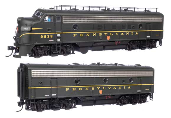 WalthersProto EMD FP7 & F7B LokSound 5 Sound & DCC -- Pennsylvania Railroad EFP-15 #9838A, EH-15 #9838B (Brunswick Green, Keystone
