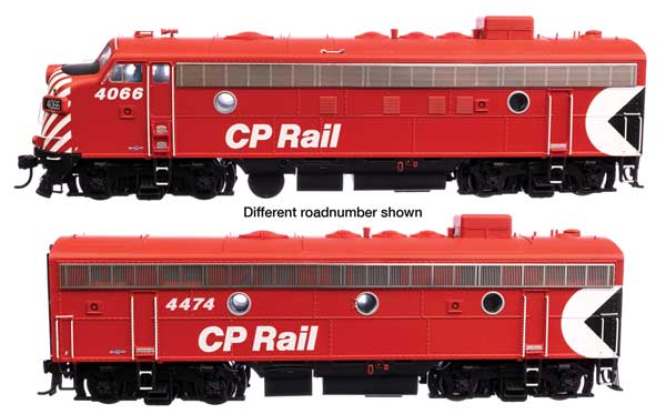 EMD FP7 & F7B  - LokSound 5 Sound & DCC -- Canadian Pacific #4070 & 4477 (red, white w/Multi-mark)