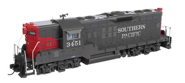 EMD GP9 Phase II - LokSound 5 Sound and DCC -- Southern Pacific(TM) #3451 Freight Service (gray, Scarlet, white)