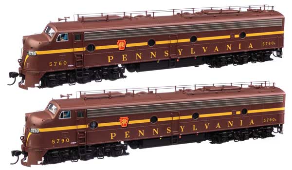 WalthersProto EMD E8 A-A with LokSound 5 Sound & DCC -- Pennsylvania Railroad Class EP-22 #5760, 5790 (Tuscan, single stripe)