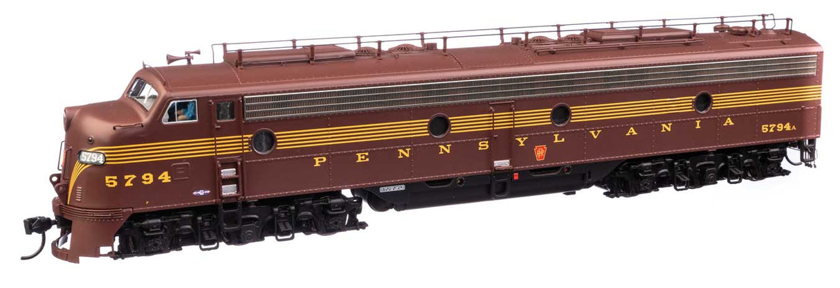 WalthersProto EMD E8A with LokSound 5 Sound & DCC -- Pennsylvania Railroad Class EP-22 #5794A (Tuscan, five-stripe)
