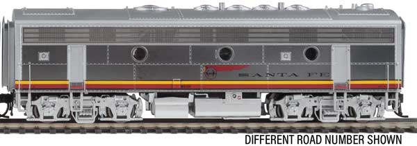 WalthersProto EMD F7B - Standard DC -- Santa Fe #310B (Warbonnet, red, silver) - 920-47925
