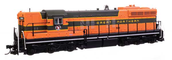 WalthersProto EMD SD9 - Standard DC -- Great Northern #591 (orange, green)