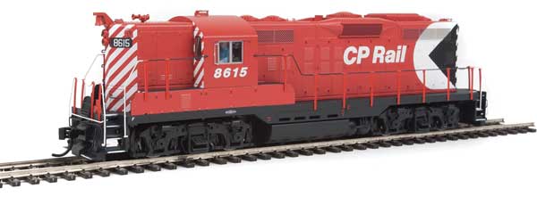 WalthersProto EMD GP9 Phase II High Short Hood - Standard DC -- Canadian Pacific #8615 (Action Red, white, black Multimark Logo) - 920-49701