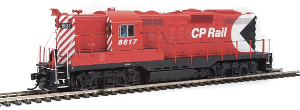 WalthersProto EMD GP9 Phase II High Short Hood - Standard DC -- Canadian Pacific #8617 (Action Red, white, black, Multimark Logo) - 920-49702
