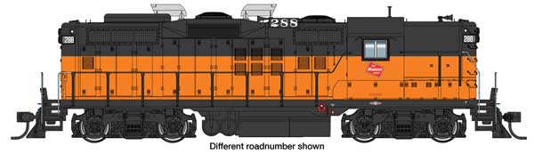 WalthersProto HO EMD GP9 - Standard DC -- Milwaukee Road #292 (orange, black, white)
