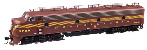 WalthersProto EMD E8A - Standard DC -- Pennsylvania Railroad Class EP-22 #5789A (Tuscan, five-stripe)
