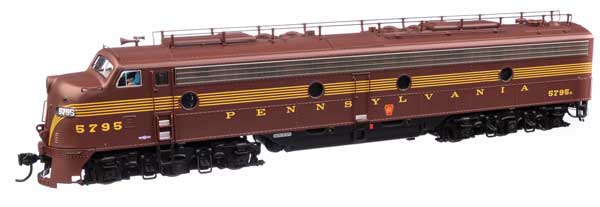 WalthersProto EMD E8A - Standard DC -- Pennsylvania Railroad Class EP-22 #5795A (Tuscan, five-stripe)