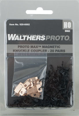 WalthersProto Proto MAX(TM) Magnetic Knuckle Couplers -- Standard Type Couplers Only - 20 Pair - 920-6002