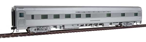 WalthersProto 85' Budd Pine Series 10-6 Sleeper - Ready to Run -- Santa Fe (Real Metal Finish, Includes Decals) - 920-9606