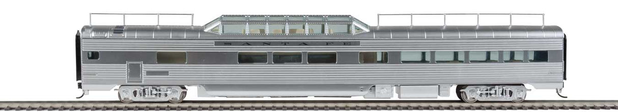 WalthersProto 85' Pullman-Standard Pleasure Dome Bar Lounge - Ready to Run -- Santa Fe (Real Metal Finish, Includes Decals) - 920-9608