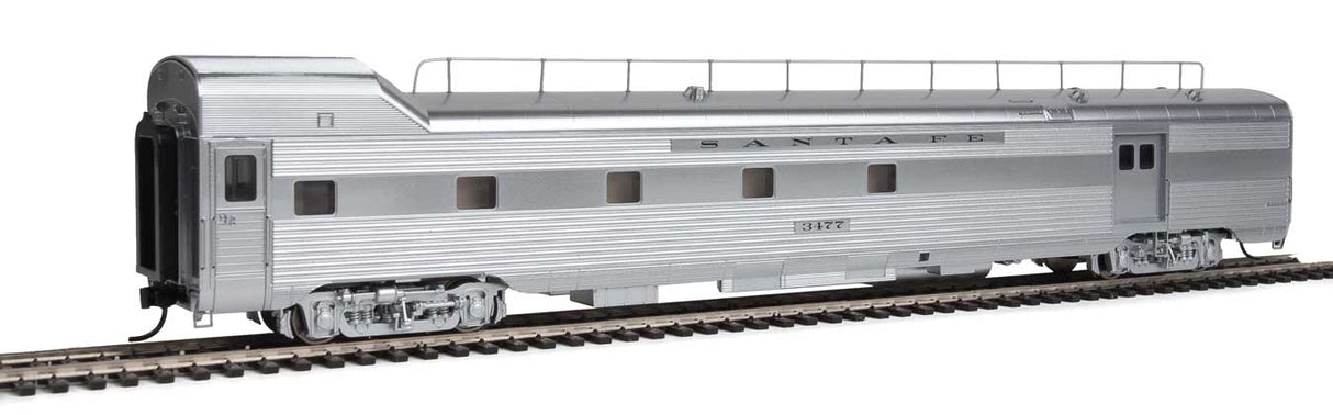WalthersProto 85' Pulllman-Standard Baggage-Dormitory Transition Car -- Santa Fe #3477 (Real Metal Finish) - 920-9621