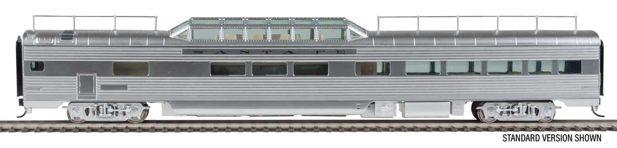 WalthersProto 85' Pullman-Standard Pleasure Dome Bar Lounge -- Santa Fe #504 (Real Metal Finish) - 920-9628