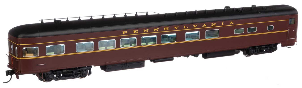 85' Pullman-Standard Buffet-Lounge-Observation -- Pennsylvania Railroad Class POC85ar w/Decals (Tuscan, black, Dulux)