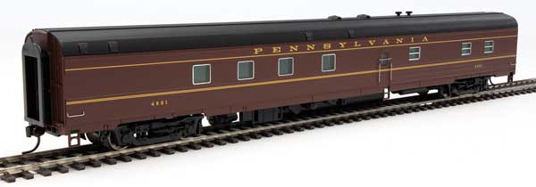 WalthersProto 85' Budd Kitchen-Dormitory -- Pennsylvania Railroad Class D85D #4621 (Tuscan, black, dulux) - 920-9727