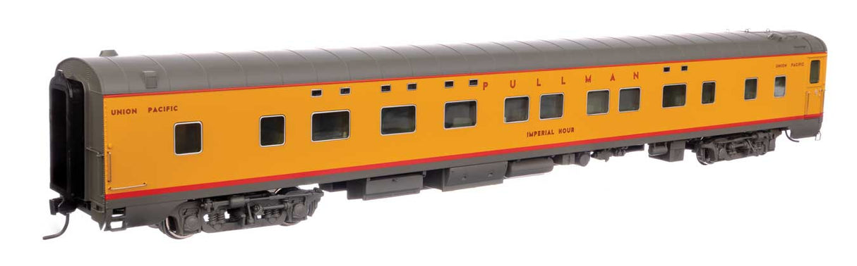 WalthersProto HO 85' Pullman-Standard 4-4-2 Sleeper Plan #4069H - City of San Francisco -- Union Pacific(R) - Imperial Hour (yellow, gray, red)