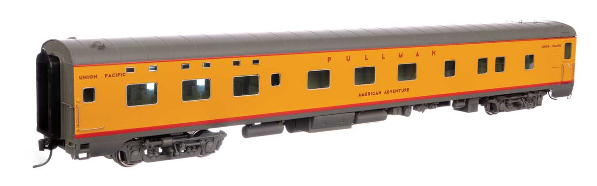 WalthersProto HO 85' Pullman-Standard 6-6-4 Sleeper - City of San Francisco -- Union Pacific(R) - American Adventure (yellow, gray, red)