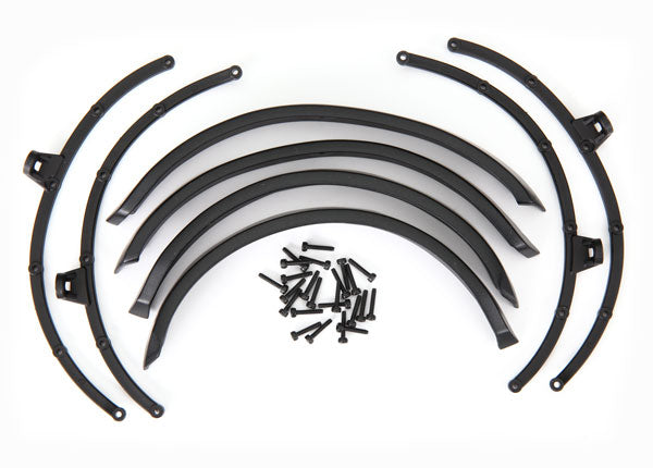 Traxxas 9227 Fender flares, Front & Rear (2 each)/ flare Mounts (4)/ 2x8 CS (24) (fits #9211 Body) - TRA9227