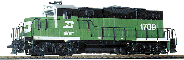 Walthers Trainline EMD GP9M - Standard DC -- Burlington Northern #1709 (green, white) - 931-101