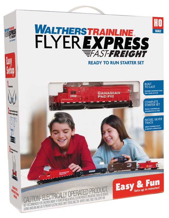 Walthers Trainline Flyer Express Fast-Freight Train Set -- Canadian Pacific - 931-1211