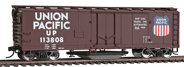 Walthers Trainline 40' Plug-Door Track Cleaning Boxcar - Ready to Run -- Union Pacific(R) (Boxcar Red, white; Large Logo) - 931-1756