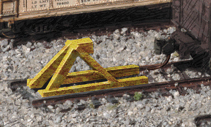 Walthers Cornerstone Track Bumper - Built-ups -- Yellow pkg(5) - 933-2602
