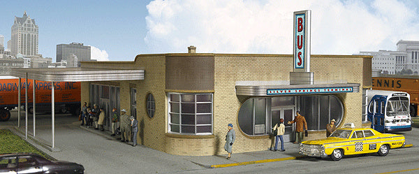 Walthers Cornerstone Silver Springs Bus Terminal -- Kit - 11-1/4 x 8-3/4 x 3-1/2" 28.5 x 22.2 x 8.8cm - 933-2934
