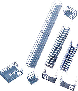 Walthers Cornerstone Platforms and Stairways -- Photo-Etched Kit - 933-2939