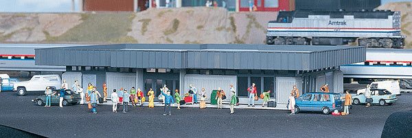 Walthers Cornerstone Amtrak(R) Station -- Kit - 8-1/2 x 11-13/16" 21.6 x 30cm - 933-3038