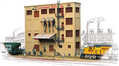 Walthers Cornerstone HO Centennial Mills Background Building -- Kit