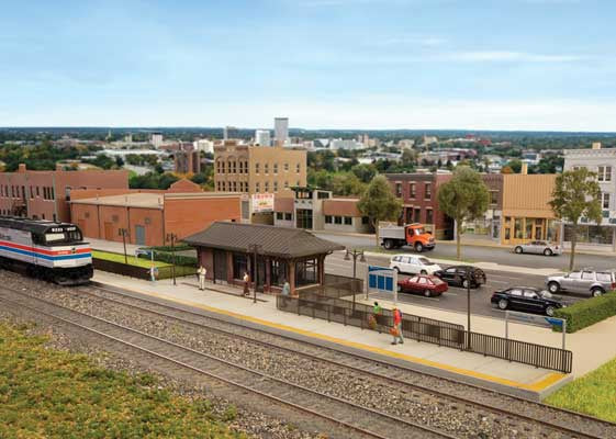 Walthers Cornerstone HO Amtrak Rural Station -- Kit