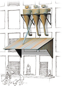 Walthers Cornerstone Wall-Mount Industrial Dust Collectors -- Kit pkg(3) - 933-3510