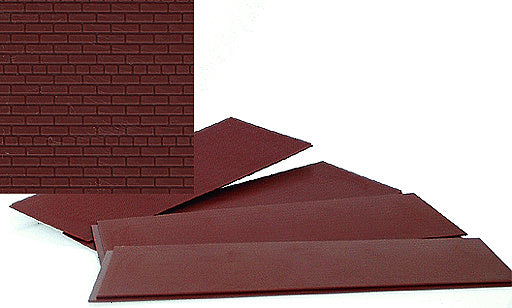 Brick Sheet - 4 x 9-3/4" 10.1 x 24.7cm pkg(4) -- Dark Red