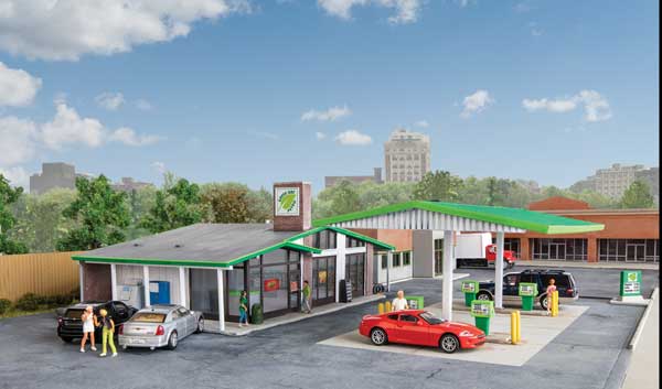 Walthers Cornerstone Modernized Gas Station -- Kit - 933-3542