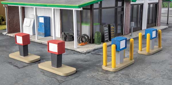 Walthers Cornerstone Gas Station Details -- Kit - 933-3545