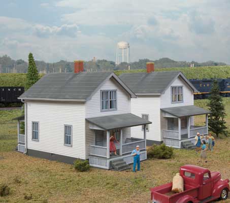 Walthers Cornerstone Company House pkg(2) -- Kit - Each: 6-7/16 x 2-13/16 x 3-3/4" 16.3 x 7.1 x 9.4cm - 933-3790