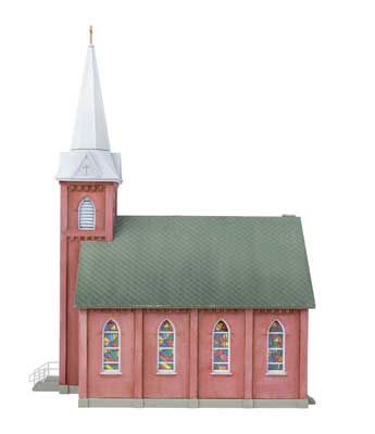 Walthers Cornerstone N-Scale Brick Church -- Kit