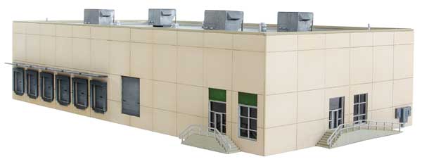 Walthers Cornerstone Modern Concrete Warehouse -- Kit - 12 x 6-3/4 x 3-3/16" 30.4 x 17.1 x 8cm - 933-3862