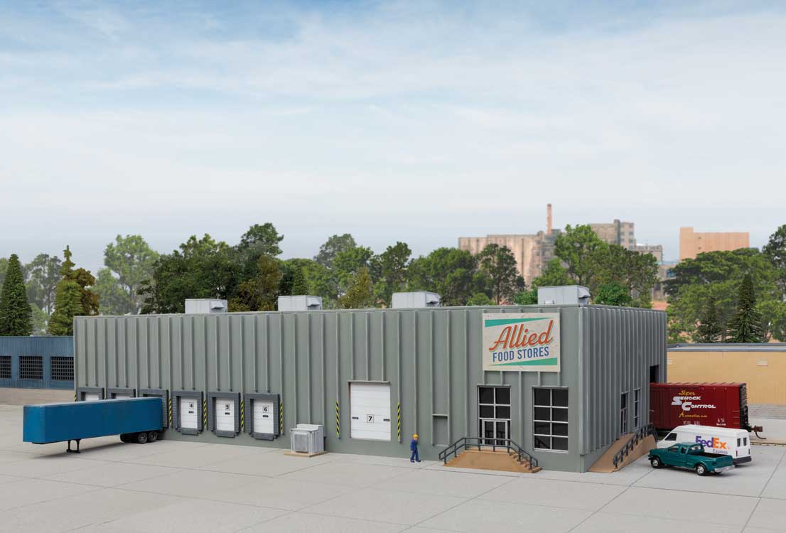 Concrete Grocery Warehouse -- Kit - 12 x 6-3/4 x 3-3/16" 30.4 x 17.1 x 8cm