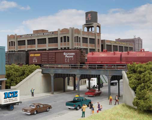 Walthers Cornerstone N Urban Steel Overpass -- Kit - 933-3871