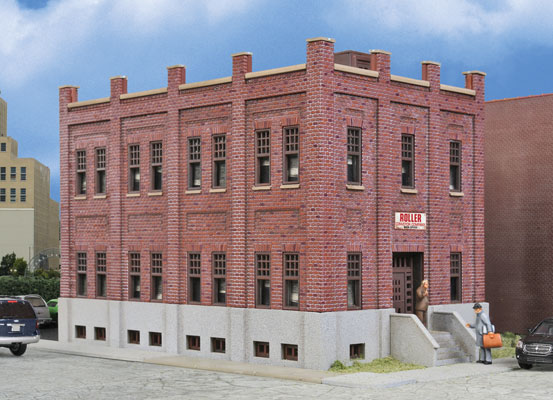Walthers Cornerstone Brick Office Building -- Kit - 7-11/16 x 5-1/4 x 5" 19.5 x 13.3 x 12.7cm - 933-4050